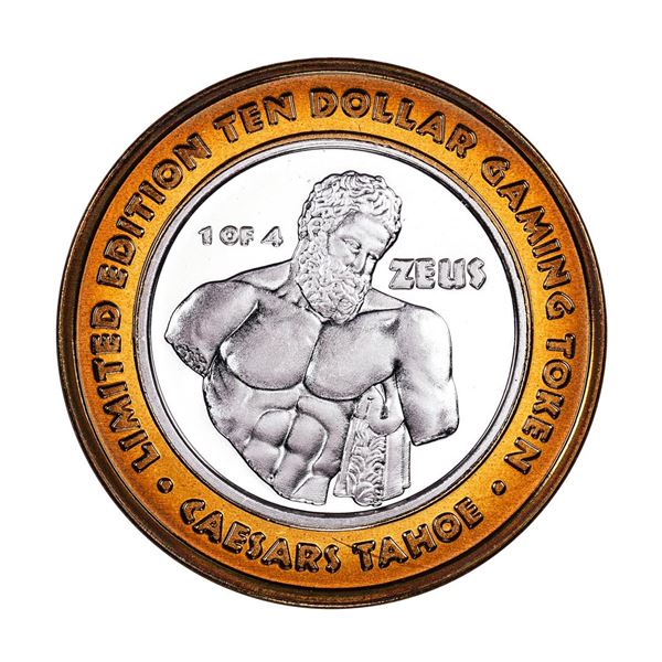 .999 Fine Silver Caesars Tahoe Lake Tahoe, Nevada $10 Limited Edition Gaming Token
