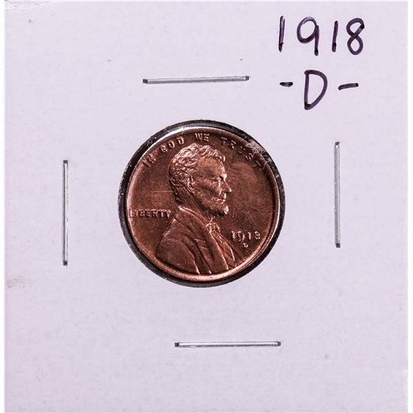 1918-D Lincoln Wheat Cent Coin