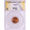 Image 1 : 1929 Lincoln Wheat Cent Coin ANACS MS64 RB