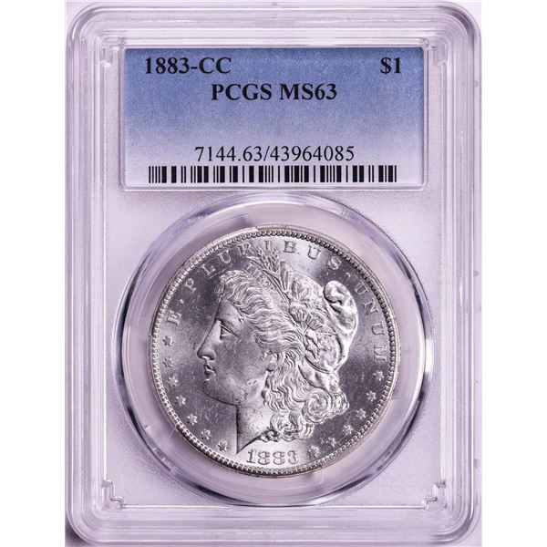 1883-CC $1 Morgan Silver Dollar Coin PCGS MS63