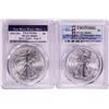 Image 1 : Lot of 2021-(S) & (W) Type 2 $1 American Silver Eagle Coins PCGS MS69 First Strike