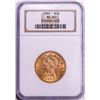 Image 1 : 1882 $10 Liberty Head Eagle Gold Coin NGC MS60