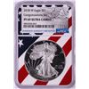 Image 1 : 2018-W $1 Proof American Silver Eagle Coin NGC PF69 Ultra Cameo Congratulations Flag