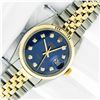 Image 2 : Rolex Men's Two Tone Blue Diamond Datejust Wristwatch