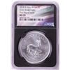 Image 1 : 2018 South Africa Krugerrand Silver Coin NGC MS70 First Day of Issue