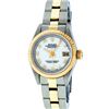 Image 2 : Rolex Ladies Two Tone White Roman Datejust Wristwatch