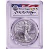 Image 1 : 2021-(P) Ty.1 $1 American Silver Eagle Coin PCGS MS69 Reagan Signature First Day Issue