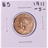 Image 1 : 1911-S $5 Indian Head Half Eagle Gold Coin