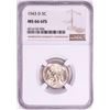 Image 1 : 1943-D Jefferson Nickel Coin NGC MS66 6FS