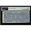 Image 2 : 1864 $10 Confederate States of America Note T-68 PMG About Uncirculated 55EPQ