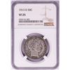 Image 1 : 1913-D Barber Half Dollar Coin NGC VF25