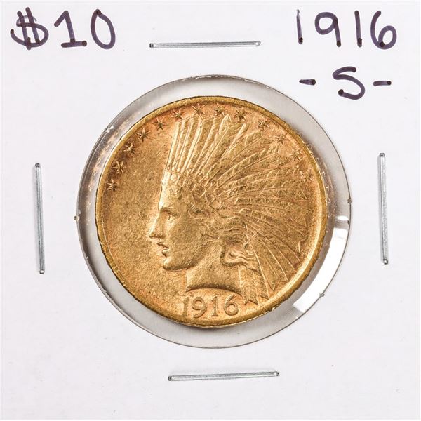 1916-S $10 Indian Head Eagle Gold Coin