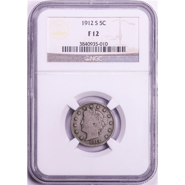 1912-S Liberty V Nickel Coin NGC F12