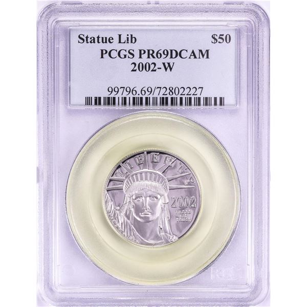 2002-W Proof $50 Platinum American Eagle Coin PCGS PR69DCAM