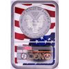 Image 2 : 2019-W $1 Proof American Silver Eagle Coin NGC PF70 Ultra Cameo Congratulations Flag