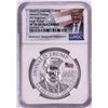 Image 1 : 2020 Cameroon 1000 Francs High Relief Donald Trump Silver Coin NGC PF70 Ultra Cameo