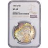 Image 2 : 1885-O $1 Morgan Silver Dollar Coin NGC MS63 Amazing Toning