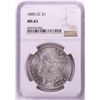 Image 1 : 1885-CC $1 Morgan Silver Dollar Coin NGC MS63