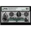 Image 1 : 1860's $5 Bank of America Providence, RI Obsolete Note PMG Choice Uncirculated 64EPQ