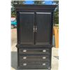 Image 1 : LARGE BLACK CABINET - TV CENTER OR ARMOIRE