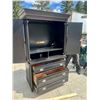 Image 3 : LARGE BLACK CABINET - TV CENTER OR ARMOIRE