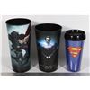 LOT OF 3 SUPERMAN CUPS