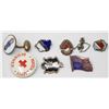 Image 1 : LOT OF ANTIQUE SILVER AND ENAMEL PINS