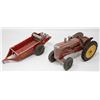 Image 2 : ANTIQUE TOY  ERTL TRACTOR SET WITH IMPLEMENTS