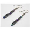 Image 1 : HEMATITE BEADED DROP EARRINGS