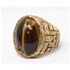 Image 1 : 18G 10K GOLD MENS RING WITH STONE CHIP IN STONE