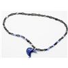 Image 1 : HEMATITE NECKLACE W BLOWN GLASS PENDANT