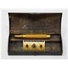 Image 1 : ANTIQUE GOLD TONE GILLETTE SAFETY RAZOR W CASE
