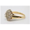 Image 2 : 14K GOLD & DIAMOND CLUSTER RING SZ 8.5 APPRAISED