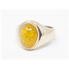 Image 1 : 15.5G 10K GOLD RING SZ 13.75 W HONEY AMBER $3095