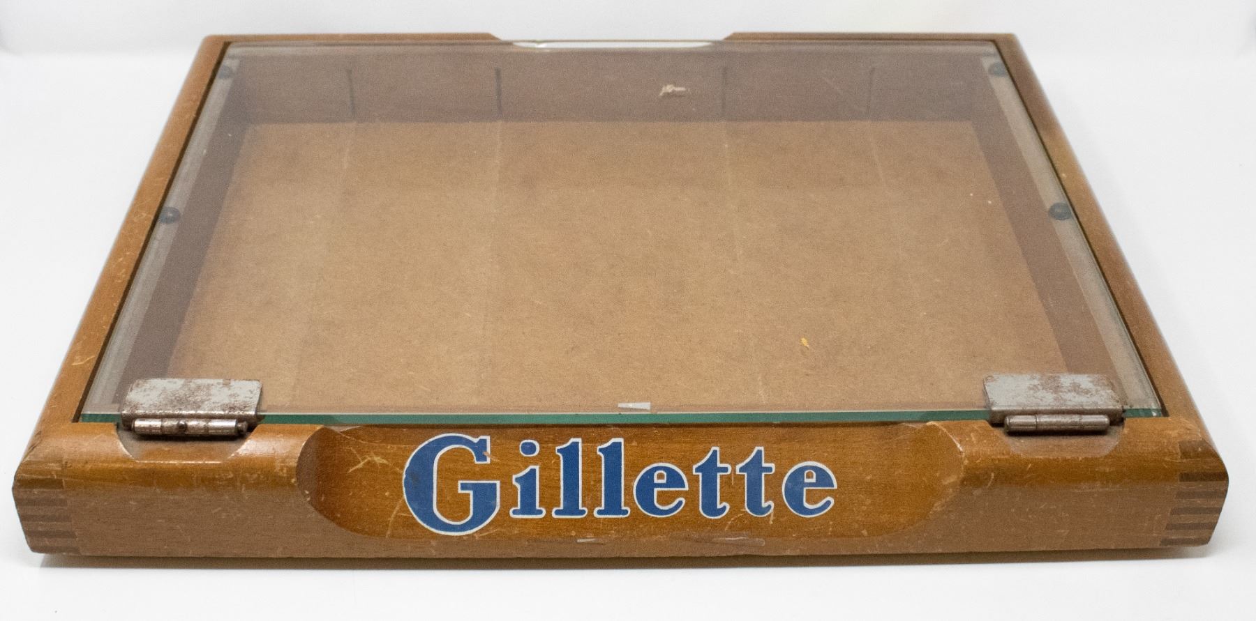 ANTIQUE GILLETTE RAZOR DISPLAY CASE