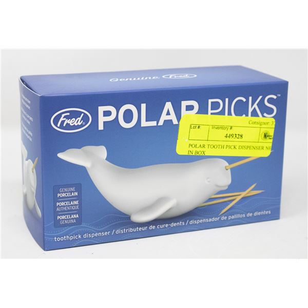 POLAR TOOTH PICK DISPENSER NEW IN BOX