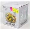 Image 1 : GLASS UNZIPPED CANDY JAR NEW