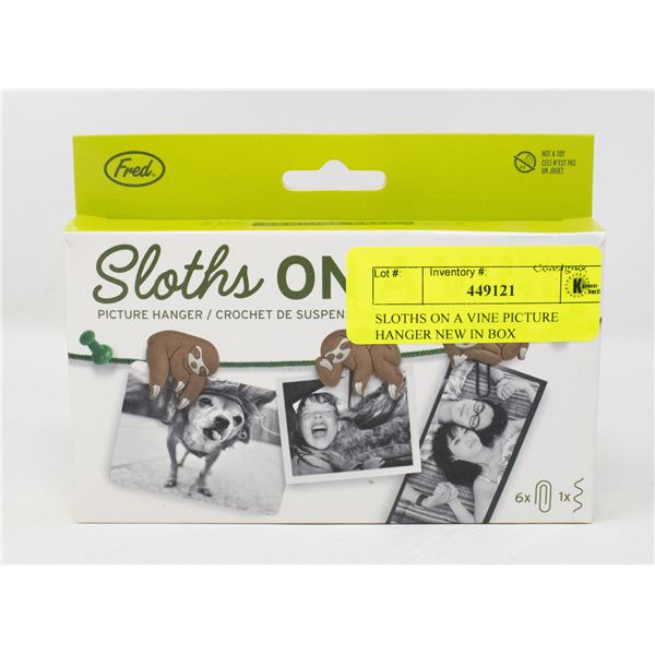 SLOTHS ON A VINE PICTURE HANGER NEW IN BOX