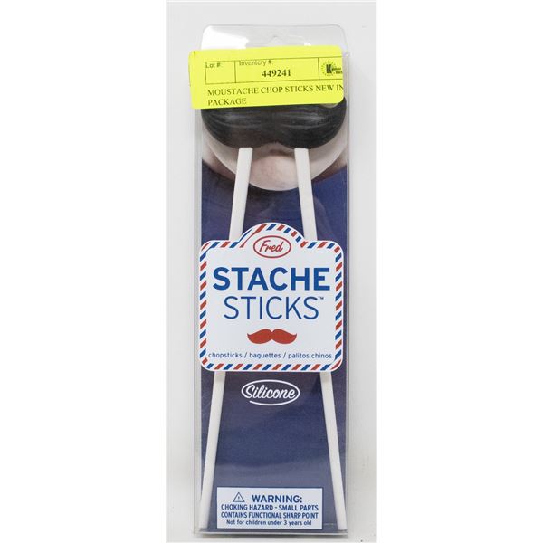 MOUSTACHE CHOP STICKS NEW IN PACKAGE