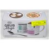 Image 1 : GRUB MUGS MICROWAVE RECIPE MUG IN BOX