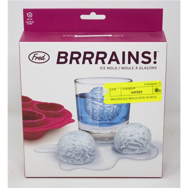 BRAINS ICE MOLD NEW IN BOX