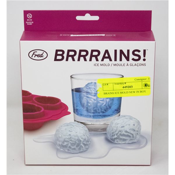 BRAINS ICE MOLD NEW IN BOX