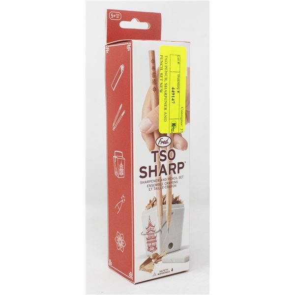 TSO PENCIL SHARPENER AND PENCIL SET NEW