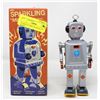 Image 1 : SPARKLING MIKE WALKING TIN ROBOT