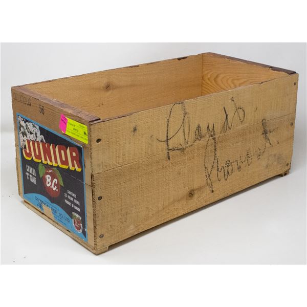 ANTIQUE PAPER LABEL APPLE BOX