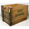 Image 1 : ANTIQUE GRAY SODA BEVERAGE WOOD CRATE