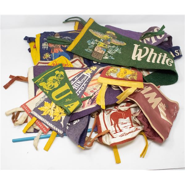 ASSORTED ANTIQUE PENNANTS