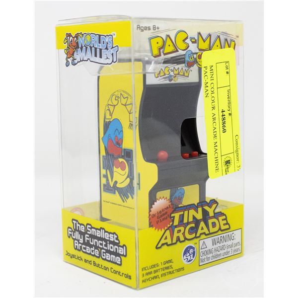 MINI COLOUR ARCADE MACHINE PAC-MAN