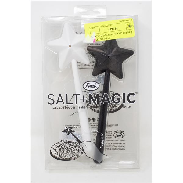 MAGIC WAND SALT AND PEPPER SHAKERS NEW