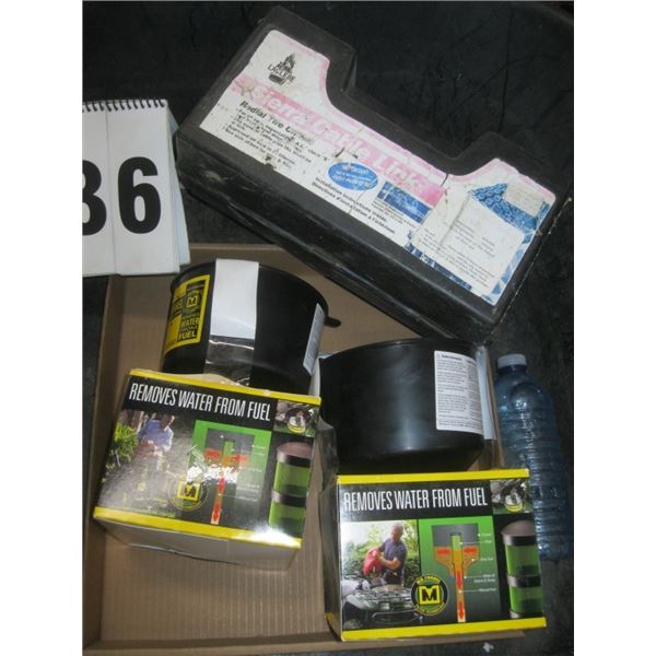 Funnels Removes Water From Fuel/Cable Link